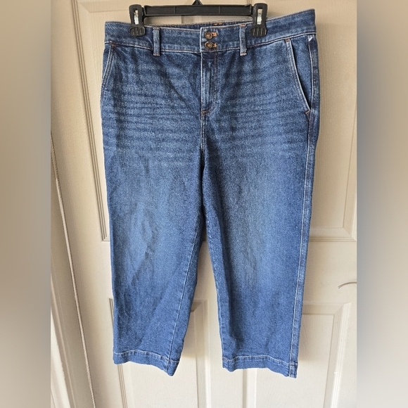 Talbots Jeans Womens 14P Blue Stovepipe Stretch Denim High Rise 36×24 - Picture 2 of 12